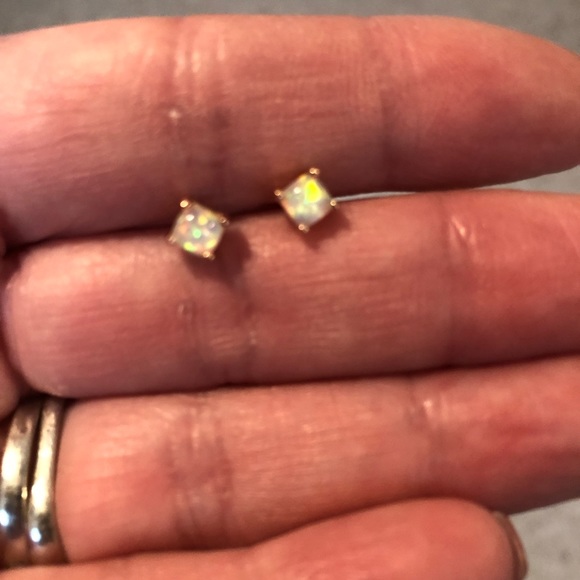 Lab Created Opal Earrings - Picture 5 of 6